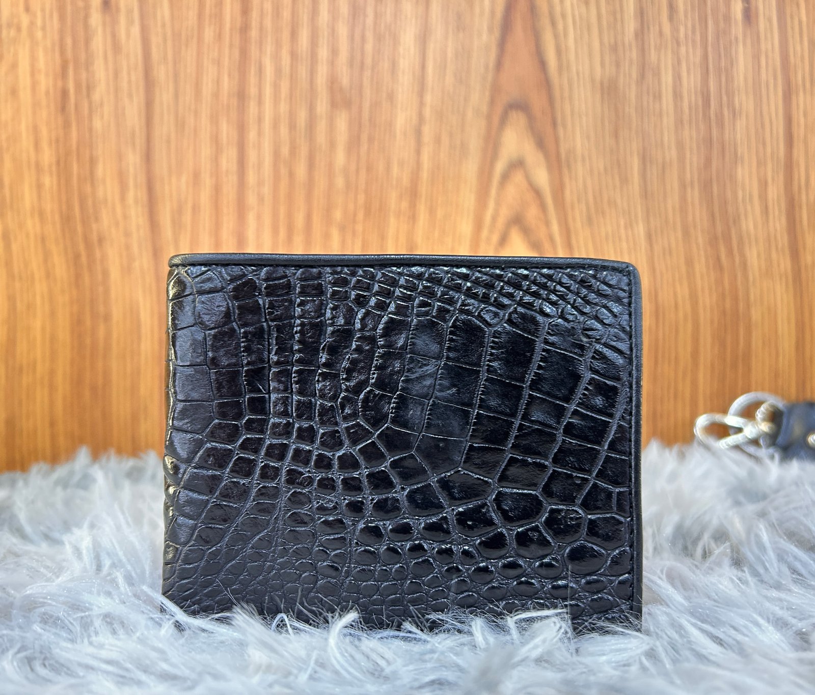 Luxury Black Crocodile Leather Wallet for Men