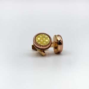 Rose Gold Cufflinks Checker
